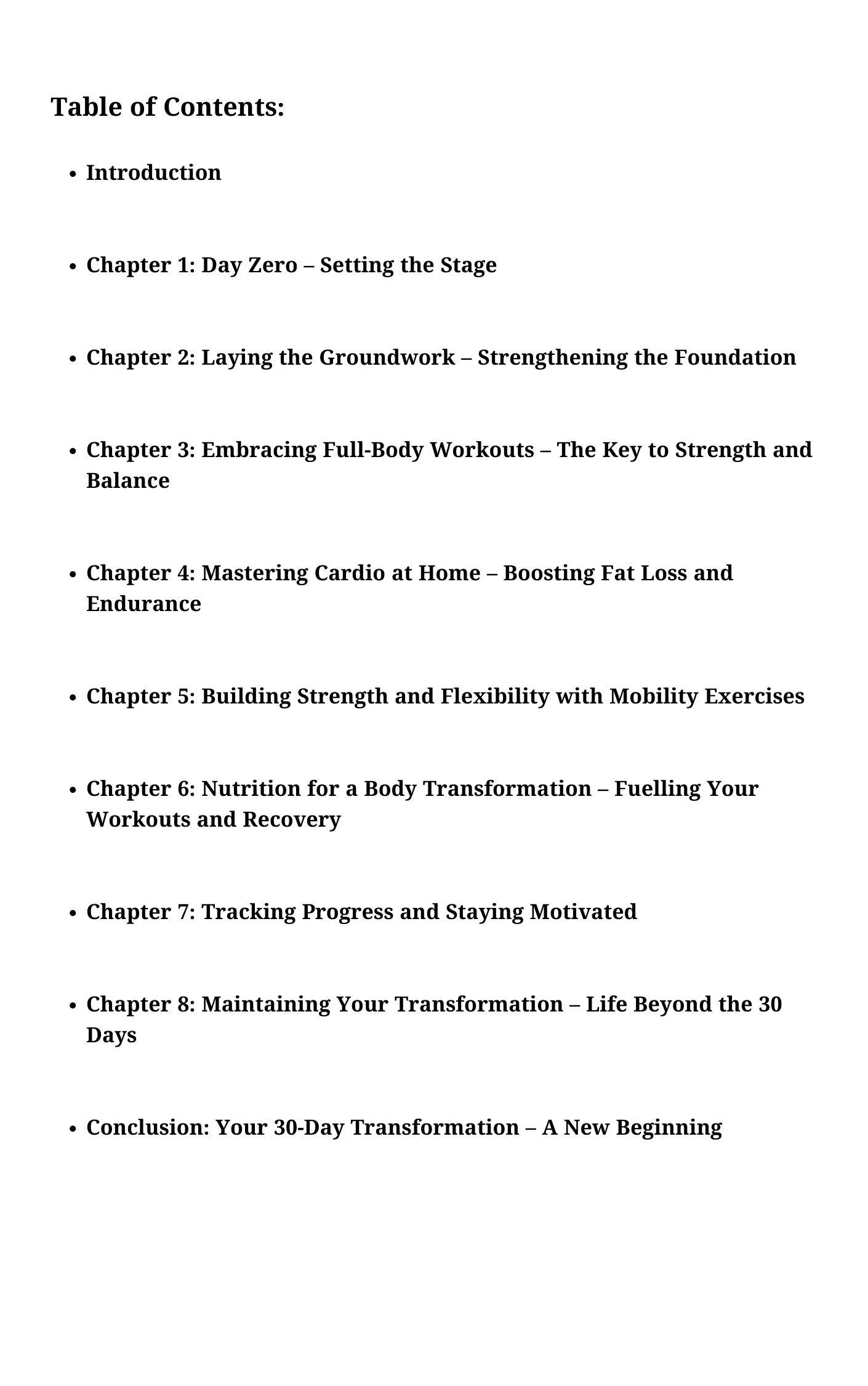 30-Day Body Transformation Get Fitter, Stronger & Leaner With Home Workouts