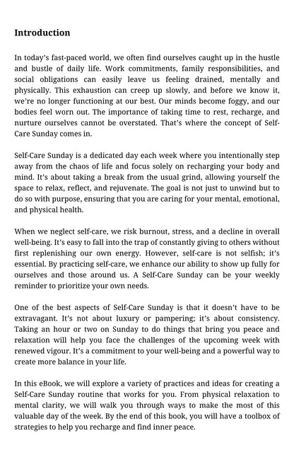 Self - Care Sunday: Recharge Your Body & Mind